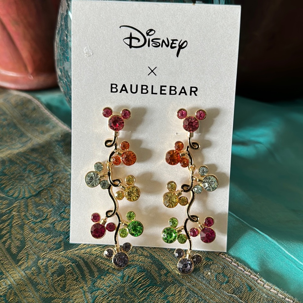 NWT BaubleBar Disney Mickey earrings